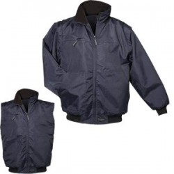 Jacket with removable sleeves