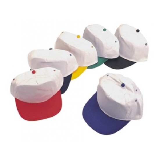 Καπέλο βαμβακερό 5φυλλο με χρωματιστό γείσο 