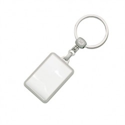 Transparent metal keychain, 