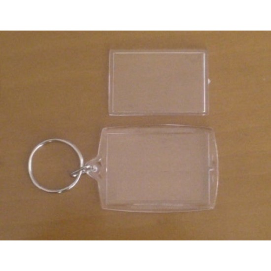 Transparent plexi glass keychain, 