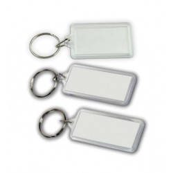 Transparent plexi glass keychain, 