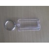 Transparent plastic keychain