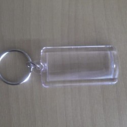 Transparent plastic keychain