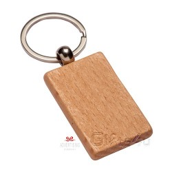 Transparent wood keychain